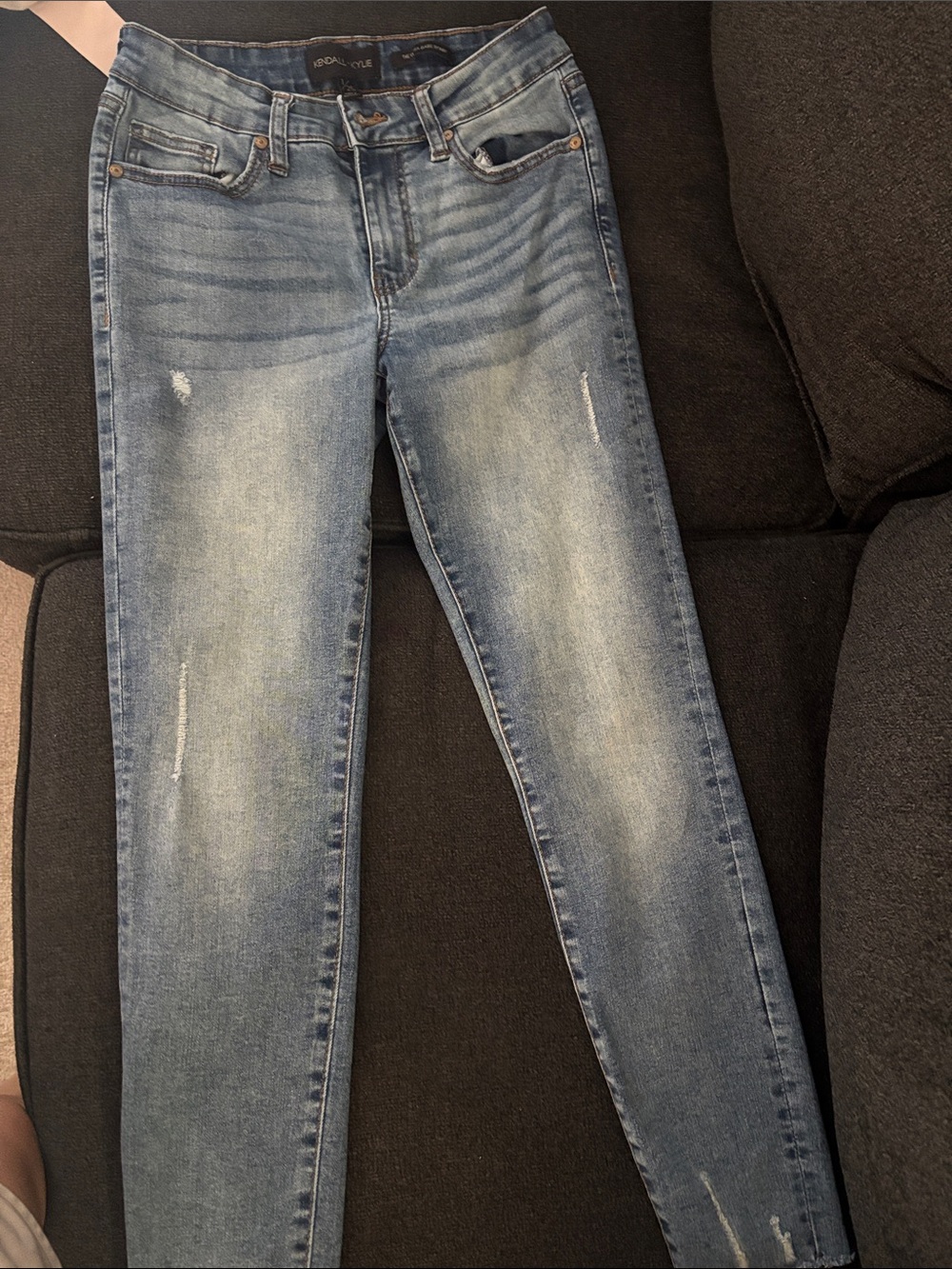 Kendall & Kylie Faded Light Blue Skinny Jeans